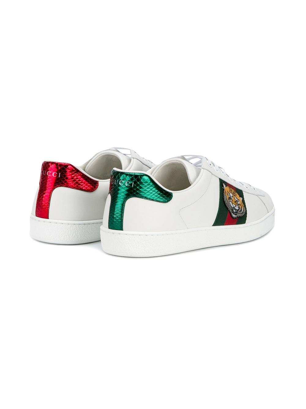 basket gucci vert et rouge